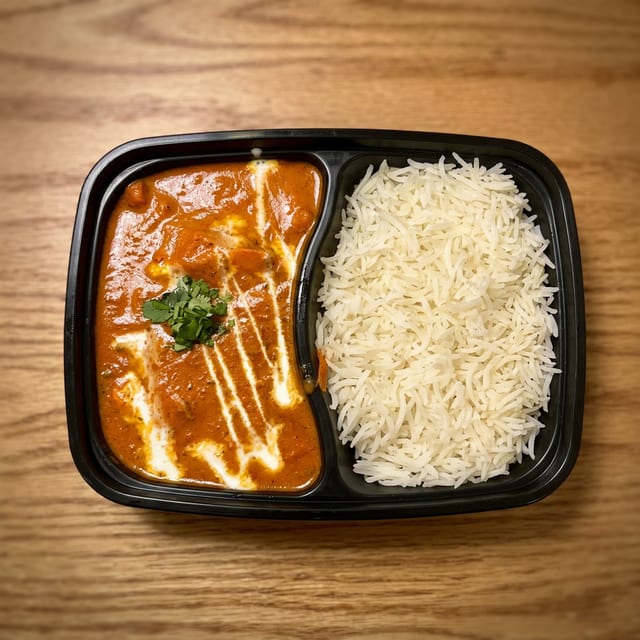 Butter Chicken with Rice Box.